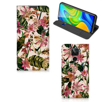 Xiaomi Redmi Note 9 Smart Cover Flowers - thumbnail