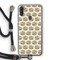 Slapende poes: Samsung Galaxy A11 Transparant Hoesje met koord