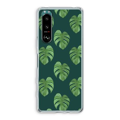 Monstera leaves: Sony Xperia 5 III Transparant Hoesje