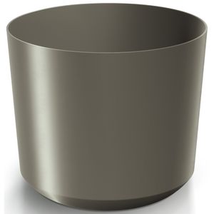 Prosperplast Plantenpot/bloempot Babylon - kunststof - buiten/binnen - titanium grijs - D15 x H15 cm   -