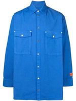 Heron Preston chemise boutonnée à patch logo - Bleu