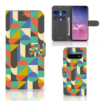 Samsung Galaxy S10 Plus Telefoon Hoesje Funky Retro - thumbnail