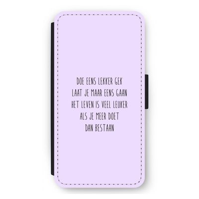 Gek: iPhone 11 Pro Max Flip Hoesje