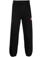 Kenzo pantalon de jogging en coton à patch logo - Noir - thumbnail