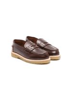 Pèpè penny-slot leather loafers - Marron - thumbnail