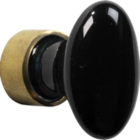 Meubelkn.pors.Ovaal 60mm MGO/zwart