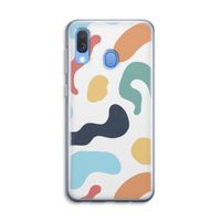 Memphis Shapes Blue: Samsung Galaxy A40 Transparant Hoesje
