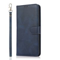 iPhone 7 hoesje - Bookcase - Koord - Pasjeshouder - Portemonnee - Kunstleer - Blauw