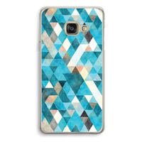 Gekleurde driehoekjes blauw: Samsung A3 (2017) Transparant Hoesje