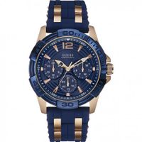 Horlogeband Guess W0366G4 Silicoon Blauw 24mm