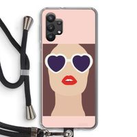 Red lips: Samsung Galaxy A32 5G Transparant Hoesje met koord