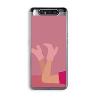 Pink boots: Samsung Galaxy A80 Transparant Hoesje Pink boots: Samsung Galaxy A80 Transparant Hoesje