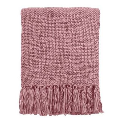 Malagoon Misty Pink Solid Plaid 125 x 150 cm