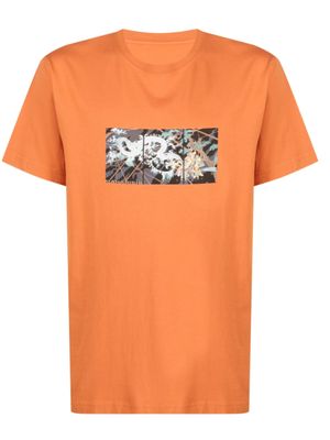 Maharishi t-shirt en coton biologique à imprimé graphique - Orange