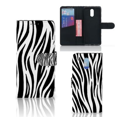 Nokia 2.3 | Telefoonhoesje | Met pasjeshouder | Zebra