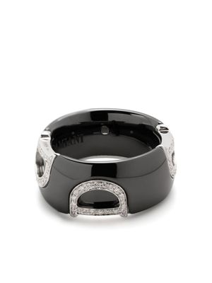 Damiani bague D.Icon en or blanc 18ct pavée de diamants - Noir