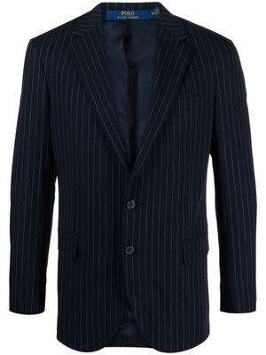 Polo Ralph Lauren blazer rayé à patch logo - Bleu