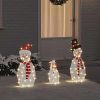 Verlichte Sneeuwpop Familie 3 pcs Warmwit Polyester