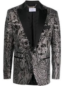 Philipp Plein blazer à logo Lord Fit floqué - Noir