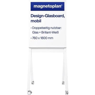 magnetoplan Glazen magneetbord mobiles Glasboard (b x h) 76 cm x 180 cm Wit