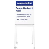 magnetoplan Glazen magneetbord mobiles Glasboard (b x h) 76 cm x 180 cm Wit