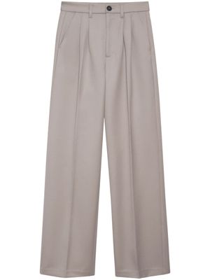 ANINE BING pantalon de tailleur à plis marqués - Tons neutres