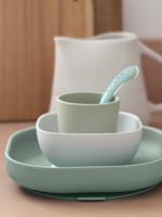 Serviesset 4 items silicone BEABA saliegroen Serviesset 4 items silicone BEABA saliegroen