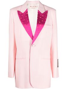 Marni blazer à revers crantés - Rose