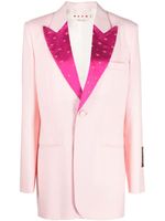 Marni blazer à revers crantés - Rose