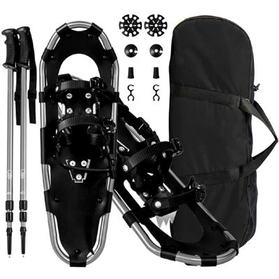 4-in-1 Sneeuwschoenen-set Sneeuwschoenen met Dubbel Ratelsysteem 78 cm Zilver