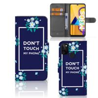 Samsung Galaxy M21 | M30s Portemonnee Hoesje Flowers Blue DTMP