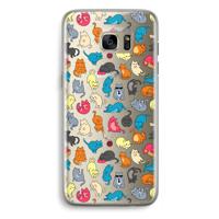 Kleurrijke katten: Samsung Galaxy S7 Edge Transparant Hoesje