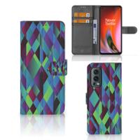 OnePlus Nord 2 5G | Book Case | Abstract Green Blue