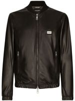 Dolce & Gabbana veste bomber à logo appliqué - Noir