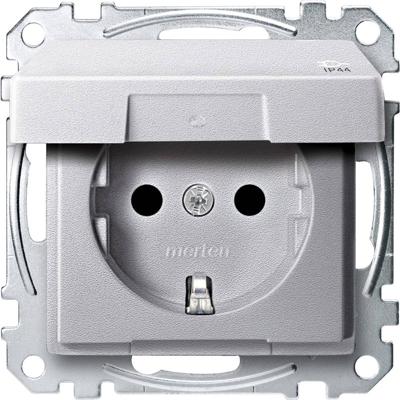 Merten MEG2414-0460 Wandcontactdoos System M Aluminium 1 stuk(s)