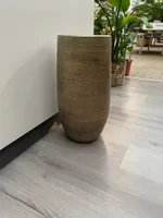 Vaas mira d26h50cm industrieel goud