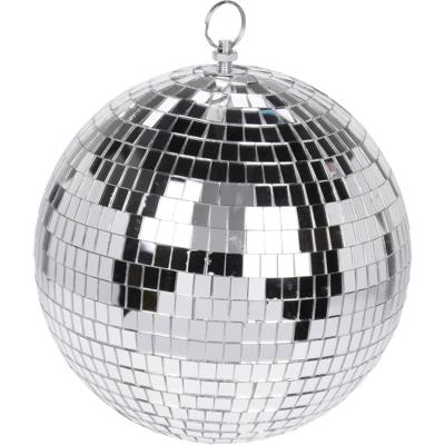 Disco kerstbal - 4x - zilver - D18 cm - glas/foam - discobal/discobol - kerstversiering