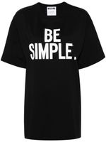 Moschino slogan-print organic-cotton T-shirt - Noir - thumbnail