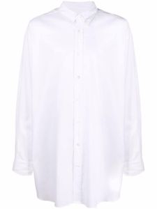 Maison Margiela chemise boutonnée à coupe longue - Blanc