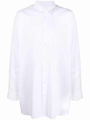 Maison Margiela chemise boutonnée à coupe longue - Blanc
