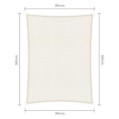 Sunfighter Schaduwdoek Rechthoek wit 3,5x5m.