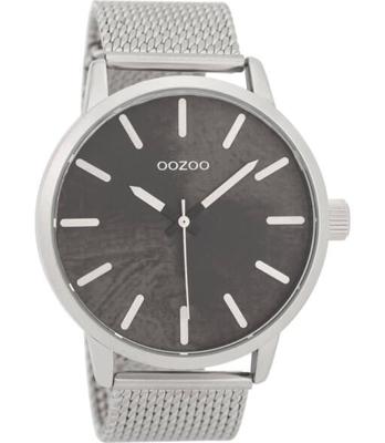OOZOO Timepieces Horloge Zilver/Zwart | C9655