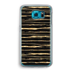 Gouden strepen: Samsung Galaxy S6 Transparant Hoesje