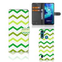 Motorola G8 Power Lite | Telefoon Hoesje | Zigzag Groen