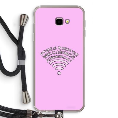 Home Is Where The Wifi Is: Samsung Galaxy J4 Plus Transparant Hoesje met koord