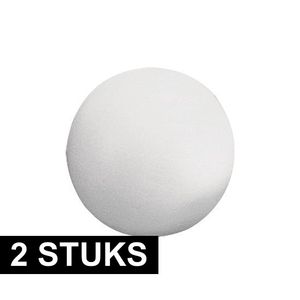 2x Piepschuim ballen figuren vormen van 12 cm   -