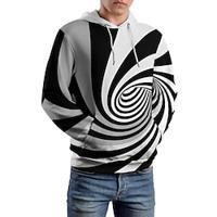 Grafisch Voor heren Modieus 3D-afdrukken Trui met capuchon Vakantie Streetwear Hoodies Zwart Capuchon Opdrukken Fleece Winter Lente Herfst Ontwerper Sweatshirt met capuchon Lightinthebox