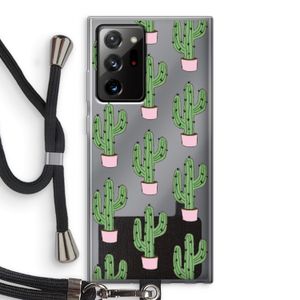 Cactus Lover: Samsung Galaxy Note 20 Ultra / Note 20 Ultra 5G Transparant Hoesje met koord