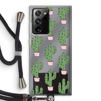 Cactus Lover: Samsung Galaxy Note 20 Ultra / Note 20 Ultra 5G Transparant Hoesje met koord