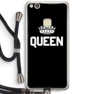 Queen zwart: Huawei Ascend P10 Lite Transparant Hoesje met koord